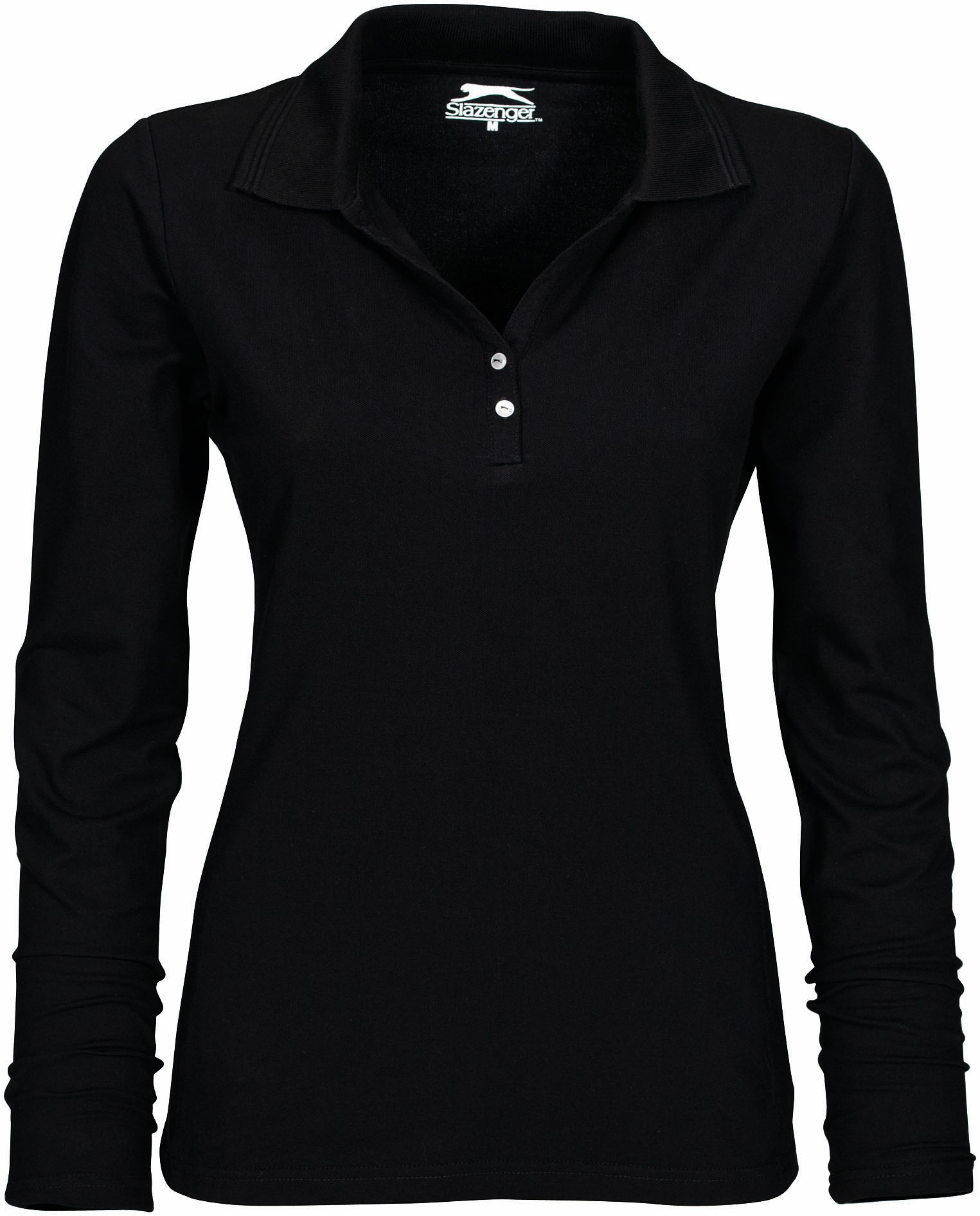 Damen Body Fit Polo Langarm