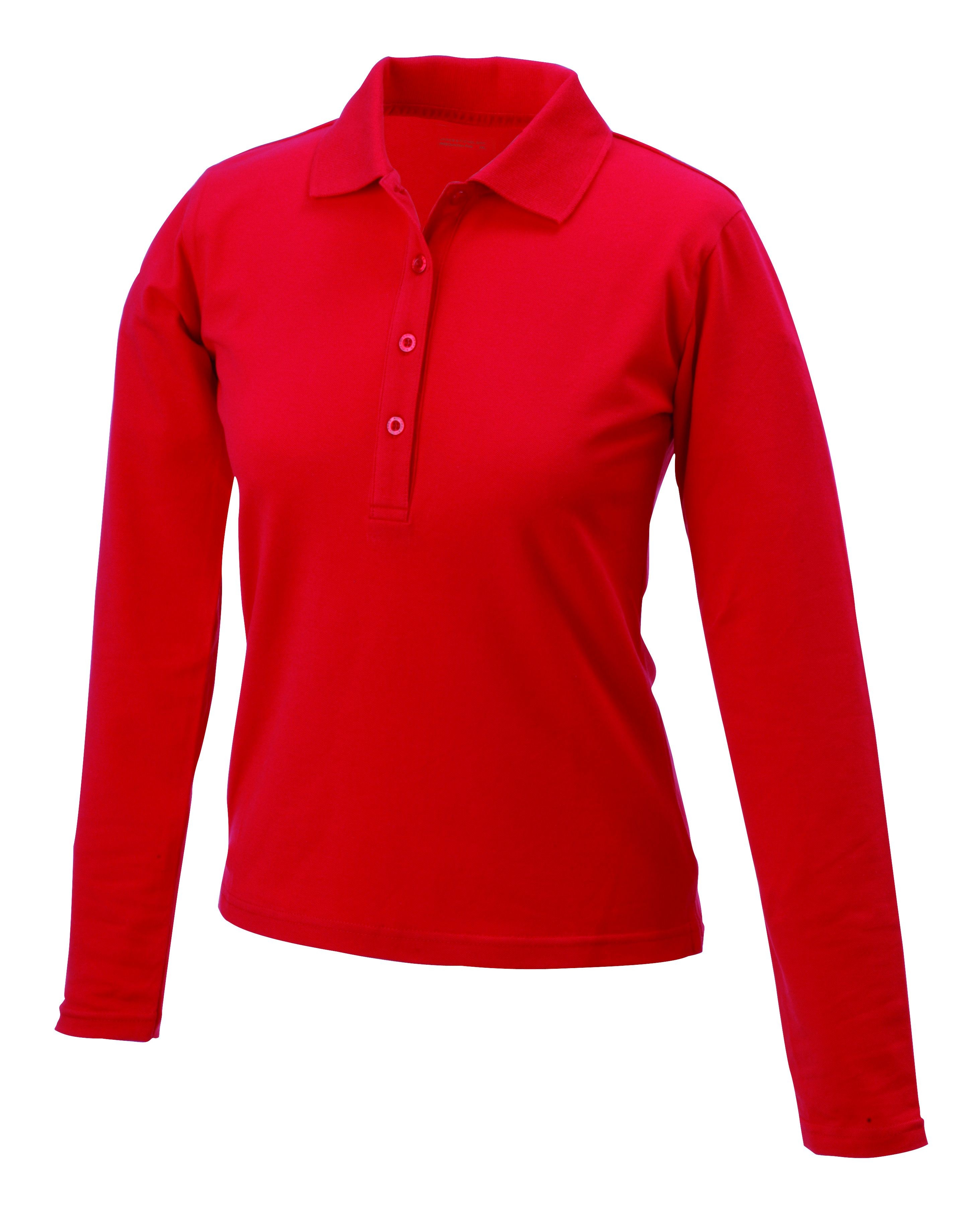 Ladies' Elastic Polo Longsleeve