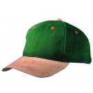 6 Panel Cap mit Wildlederschirm